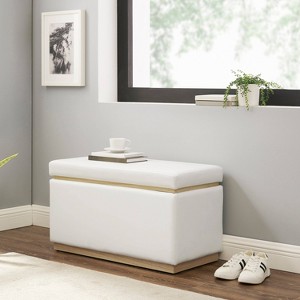 Lucinda Rectangle Storage Ottoman - Linon - 1 of 4