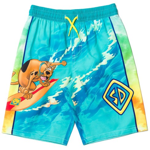 Scooby Doo Little Boys Swim Trunks Bathing Suit Blue 7 8 Target