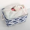 PiccoCasa Foldable Linen Fabric Drawstring Closure Closet Decorative Storage Bins - 3 of 4