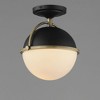 Maxim Lighting Duke 1 - Light Semi-Flush Mount in  Black/Weathered Brass - 4 of 4