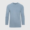 Men's Heather Indigo Long Sleeve Crew Neck Tee - True Classic - 2 of 4