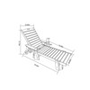 VisioGear Patio Chaise Lounges, Lounge Chair Outdoor with Texture, Oversized Chaise Lounge Chair with Cup Holder, Black, 75.20"*28.74"*39.17" - 2 of 4
