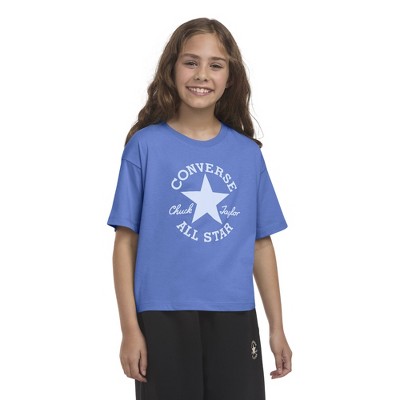 Converse® Girls' Short Sleeve Boxy T-Shirt - Blue