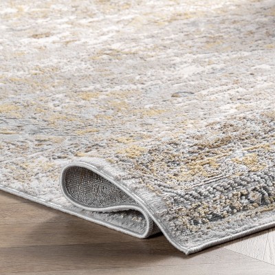 Vintage Speckled Gold 5' x 8' Braided Wool Blend Area Rug