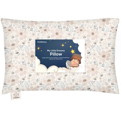 KeaBabies Toddler Pillow with Pillowcase, 13X18 Soft Organic Cotton Toddler Pillows for Sleeping, Kids Travel Pillow Age 2-5