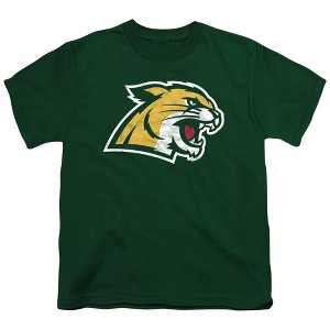 Northern Michigan University Distressed Primary Logo Kids T-Shirt For Youth Hunter Green - 1 of 4
