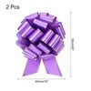 Unique Bargains Christmas Wedding Car Basket Gift Wrapping Large Organza Pull Bow 2 Pcs - 2 of 4