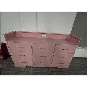 Chest of Drawers with Edges Light Pink Hemp Surface - 1 of 1
