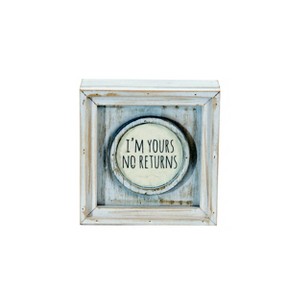 VIP Wood 4 in. White Im Yours Sign - 1 of 4