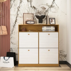 ALEXOUN Shoe Storage Cabinet,Freestanding Shoe Cabinet Storage with wooden handle for Entryway,Hallway - 1 of 4