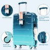 LOVMOR Front Opening 20-Inch Carry-On Luggage with Expandable Travel Bag Set, ABS Hard Shell Two-piece suitcase set with USB Port , Cup Holder - 2 of 4