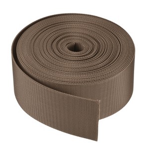 Unique Bargains Flexible Tight Weave Flat Nylon Webbing Strap for Luggage-rack Light Brown - 1 of 3