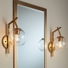 Regency Hill Georgia 14" High Antique Brass and Glass Wall Sconce Set of 2 - 2 of 4