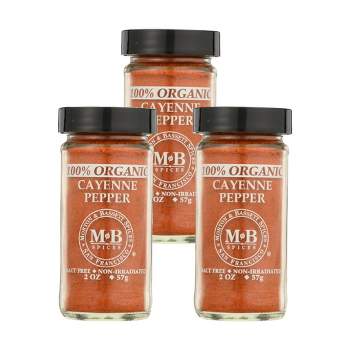 Morton & Bassett 100% Organic Cayenne Pepper - Case of 3/2 oz