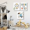 Stupell Industries Born to Be Wild with Animals 3pc Canvas Art Set - 2 of 4