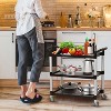 Acekool 3-Tier Rolling Utility Cart - Foldable Storage with Locking Wheels for Kitchen, Office & More - 2 of 4