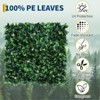 12 Pcs Artificial Grass,  Hedge Panels with 50 Zip Ties, Wall Panels 20"x20", Sun Proected Privacy Fence Screen - 2 of 4