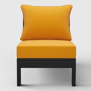 WestinTrends  Avalon Outdoor HDPE Deep Seating Modular Armless Patio Chair with Patio Cushions - 1 of 4
