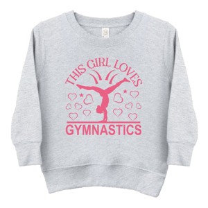 The Juniper Shop This Girl Loves Gymnastics Toddler Sweatshirt - 1 of 4