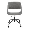 Vynxaria LumiSource Margarite Office Chair Contemporary Design, Low Backrest with Open Detail, Adjustable Height, 360° Swivel, Multiple Colors - 4 of 4