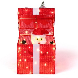 Karl Home 12 inch Lighted Electric Gift Box Christmas Decoration - 1 of 4