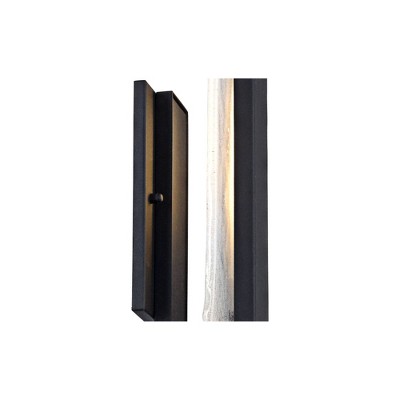 U-Shape Classic Black Wall Sconce with Piastra Glass, Dimmable LED