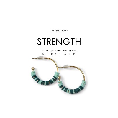 ETHIC GOODS Women's Morse Code Earring [STRENGTH]
