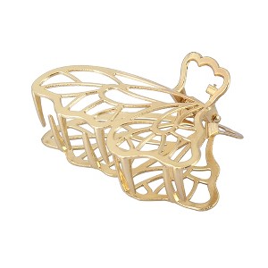 Unique Bargains Women's Large Metal Hair Claw Clip Hair Barrettes Butterfly Style Claw for Fashion Accessories 3.2 Inch - 1 of 4