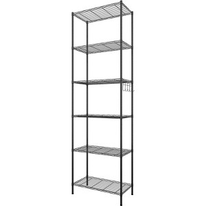 HOMDOX 6-Tier Wire Shelving Unit 21.26"L x 11.42"W x 62.99"H Heavy Duty Metal Storage Rack for Garage Kitchen Bathroom Living Room - 1 of 4