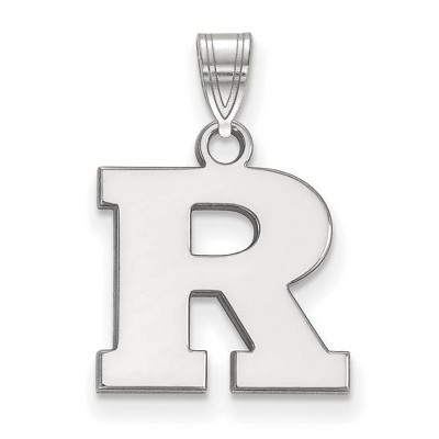 Black Bow Jewelry 14k White Gold Rutgers Scarlet Knights NCAA Small Pendant