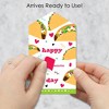 Big Dot of Happiness Taco ‘Bout Fun - Fiesta Cards for Kids - Happy Valentine's Day Pull Tabs - Set of 12 - 2 of 4