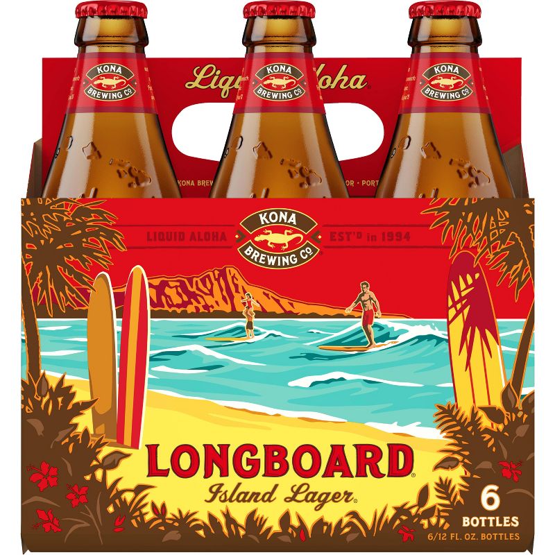 Kona Longboard Island Lager Beer - 6pk/12 fl oz Bottles, 5 of 8