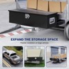 Mlezan Steel Truck Bed Tool Box: Lockable, Heavy-Duty Storage for Truck, Pickup, RV, or Trailer. Black Utility Box for Tools and Supplies. - 4 of 4