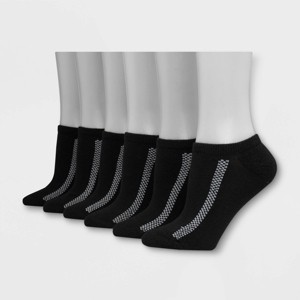 Hanes Premium Women's 6pk Heel Toe Cushion with Arch Support Super No Show Socks - 5-9 - 1 of 2