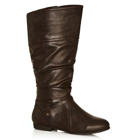 Cloudwalkers | Women's Wide Fit Chelsea Tall Boot - Brown - 6.5w : Target