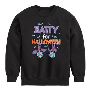 Boys' - Dr. Seuss - Batty For Halloween Thing 1 and Thing 2 Graphic Long Sleeve Fleece Sweatshirt - 1 of 4