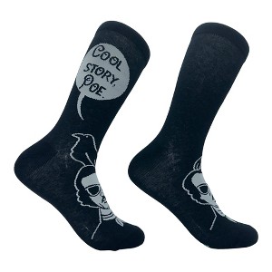 Crazy Dog T-Shirts Women's Cool Story Poe Socks Funny Arrogant Edgar Allan Poe Joke Footwear - 1 of 4