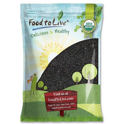 Organic Black Lentils - by Food To Live