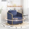 CAVINAS 360 Degree Swivel Chair, Swivel Barrel Chair, Rattan Accent Chair, Single Sofa Chair for Living Room, Leisure Arm Chair - 4 of 4