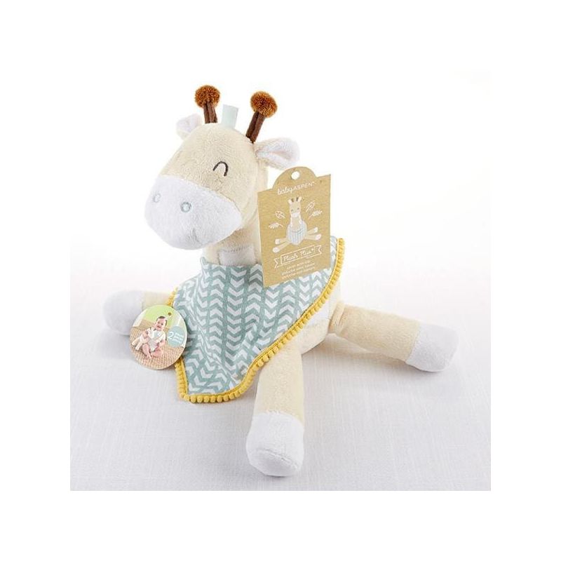 Baby Aspen Jamie the Giraffe Plush Plus Bandana Bib for Baby | BA15220NA, 4 of 5