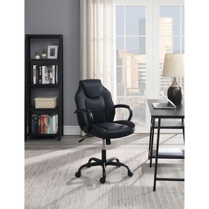 Kumasinova Faux Leather Office Chair,Adjustable Height Computer Chair with Wheels,Home Office Desk Chairs for Living Room,Bedroom,Study Room - 1 of 4