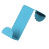 Unique Bargains Household Clothes Towel Metal Z Shaped Over Door Hooks Blue 2 Pcs - 4 of 4