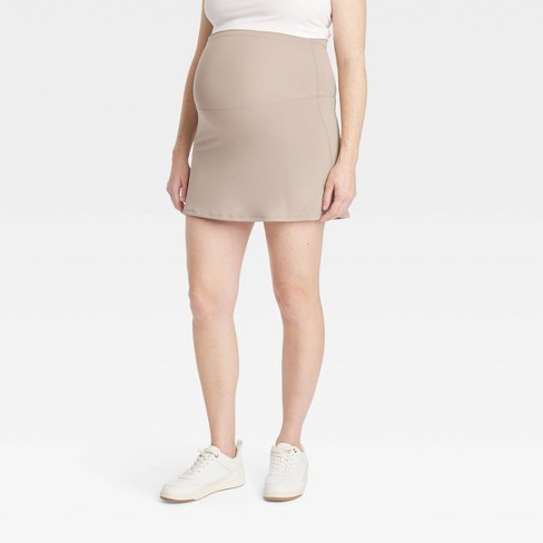 Active Mini Maternity Skort - Isabel Maternity By Ingrid & Isabel™ Taupe Xl  : Target