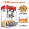 VEVOR Popcorn Maker, 1615W Popcorn Popper Machine, 16 Oz Kettle Large Capacity Countertop Popcorn Maker with Tempered Glass, Red - 4 of 4