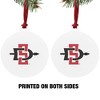 San Diego State University Primary Logo Aluminum Holiday Christmas Tree Ornament  3.0" (7.6 cm) x 3.37" (8.6 cm) - 2 of 4