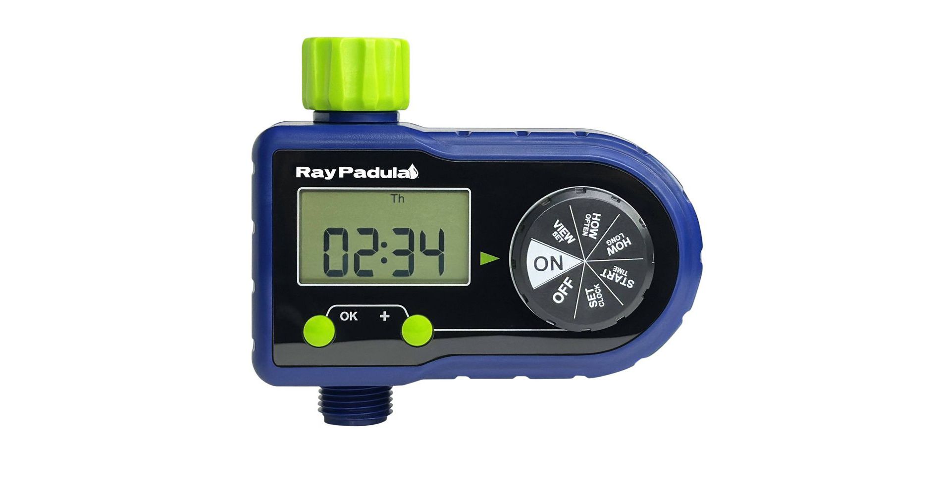 Open Box (Final Sale) - Ray Padula 1-Zone Electronic Sprinkler Timer: Digital Display Leakproof Weatherproof AA Battery Powered