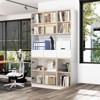 FUFU&GAGA Modern Display Cabinet with 3 LED Lighting,Dimmable Bookcase with Touch Control,Glass Doors & Drawers,Home Office Storage Unit - 4 of 4