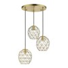 Livex Lighting Geometrix 3 - Light Pendant in  Antique Brass - 3 of 4