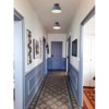 LLHZSY Semi Flush Mount Ceiling Light Fixture 11" Wide Dome Shade for Bedroom Kitchen Living Room Hallway-Green/Dark Blue - 4 of 4