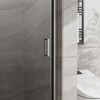 Semi-Frameless 34"x72" Pivot Swing Shower Door - 1/4" Thick Tempered Glass in Black Finish - 3 of 4